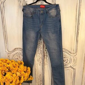 King of Fire  Men's Light Blue Slim Jeans